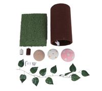 Cat Tunnel Toy with Scratching Ball, Interactive Cat Climbing Frame and Bed, Multifunctional Scratcher Tunnel for Indoor Cats Made of Velvet and Particle Board