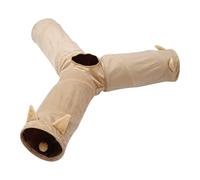 Cat Tunnel Tube - 60x26x26cm 3-Way Foldable Cat Play Tunnel, Pet Enrichment Toy, Family Cats Bed and Cave, Interactive Fun Tunnels For Small Puppies, Bunnies, Indoor Garden Yard