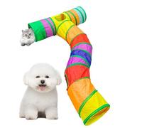 Cat Tunnel with Ball, Interactive Kitten Peek Hole Tunnel, Colorful Indoor Pet House, Perfect for Small Breeds, Rabbs, and Home Playtime Supplies, 57,09 x 31,5 x 9,84 pulgadas