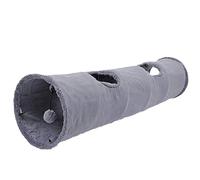 Cat Tunnels for Indoor Cats 51x12 Inch Warm Suede Foldable Cat Tunnel S Form Breathable Large Cat Play Tunnel with 2 Holes and Suspended Ball for Rabbit Hamsters Small Animals Play Foldable