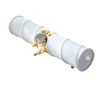 Cat Tunnels For Indoor Cats - Imitation Cotton Velvet Foldable Peek Hole Pet Play Tube, Lightweight Boredom Relief Tunnel | Interactive Cat Toy, Crawl Through Tunnel For Apartment Dorm Living Room Bal