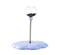Cat Turntable Toy, Detachable Leaking Ball Toys with Spring Rod, Interactive Cat Toy Treat Dispenser, Funny Food Leak Balls for Indoor Cats (23 x 26cm)