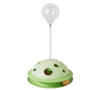 Cat Turntable Toy - Interactive Cat Toy with Ball | Cat Ball Track Toy | Interactive Dog Toy Slow Feeder | selff Entertainment Food Leak Ball with Spring Rod For Kitten Playing