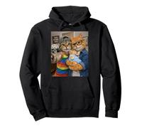 Cat Two Moms Life Selfie Día de la Madre Aliado Queer Mom Pride Sudadera con Capucha