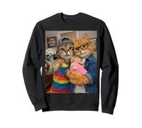 Cat Two Moms Life Selfie Día de la Madre Queer Pride Mom Ally Sudadera