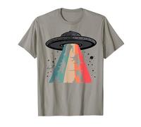 Cat UFO LOL Bye Alien Abduction Flying Cats UFO Galaxy Retro Camiseta