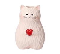 Cat Vase Decor - Animal Planter Pot, Cartoon Flower Holder, Resin Indoor Plant Container | Cute Home Table Shelf Ornament Display, Living Room Bedroom Decorative Arrangement Piece