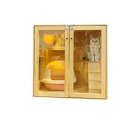 Cat Villa Cat Villa casa para Gatos de Tres Pisos Vitrina para Gatos Jaula para Mascotas, Puede acomodar Mascotas Dentro de 10 Gatos Cat House Cat Condo