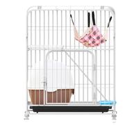 Cat Villa Jaula para gatos Hogar Interior para Aumentar el Espacio Libre Cat Cat Villa Casa para gatos Criadero Jaula para gatos Nido para gatos Gabinete con vista Jaula para gatos (Color: C) (AA)