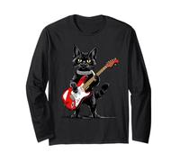 Cat Vintage de Maine Coon Tocando gráfico de Gatito Manga Larga