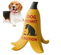 Cat Vomit Caution - Warning Sign for Pets, Banana Peel Shape with Safety Sign, Vomits Warnings Ornament for Bedroom, Dressing Table, Apartment, Nightstand, Living Room, Study Desk, Home and Bookshelf