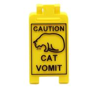 Cat Vomit Sign Caution - Cat Warning Sign Decoration - Printing Novelty Interesting Humorous Cat Decor For Cat Lovers And Cat Decor - Cat Vomit Wet Floor Sign