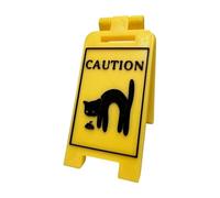 Cat Vomit Sign - Funny Cat Signs | Cat Lover Gift | Funny Yard Sign | Funny Cute Gag Black Cat Yard Warning Sign | Funny Cat Signs Decor | Dogs Vomit Sign | Novelty Desk Decoration