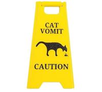 Cat Vomit Wet Floor Sign - 3d Printed Cat Vomit Caution Sign,et Floor Caution Yard | 4 Inch Pet Vomitt Floors Signs For Cats Lovers Pet Enthusiasts Yellow