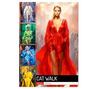 Cat Walk. Paintings (Wandkalender 2026 DIN A3 hoch), CALVENDO Monatskalender: In stilvollen Kreationen auf dem Laufsteg