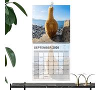 Cat Wall Calendar - 12 Month Monthly Planner for Home Offices, Family Scheduling with Fridge Magnet, Desk and Kitchen Organizer for Living Room Desktop, Paperboard, Easy Hanging and Planning