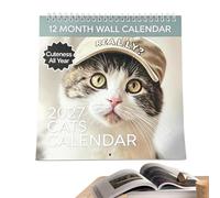 Cat Wall Calendar 2027 January - - - to December 2027 Spiral Binding Cute |