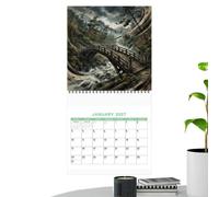 Cat Wall Calendar - Thick Paper 8.26x8.26 Inch Home Decoration 12-Month