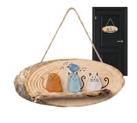 Cat Wall Decoration - 7.87in Pendant Home Art Ornament, Decorative Cat Wall Hanging for Stylish Interior Accents, Sea Glass Animal Decor, Walls Pendant Decoration for Home Living Room Bedroom Hallway