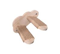 Cat Wall Step, Wooden Climbing Stairway 9x17in Sisal Grip Floating Kitten Perch, Elegant Indoor Pet Shelf, Ideal for Bedroom, Living Room, Small Spaces, Natural