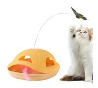 Cat Wand, Pet Teaser, 7,09 x 6,3 x 9,84 pulgadas Battery Operated Design and Butterfly Simulation Feature, Interactive Toy for Hunting Practice, Entertainment, Playtime, Kitten Development, Indoor Cat