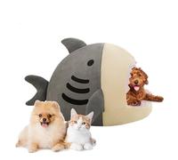 Cat Warming Bed, Shark Shape Puppy House, Semi-Enclosed Cat Nest, for Pet Parents Cold Weather Indoor Living Room Bedroom Recovery Period Nighttime Sleeping Rescue Shelter