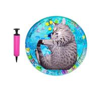 Cat Warning Mate - Cats Waters Sensory Plays Mats con cubierta protectora adicional | Alfombra de juego del sensor de agua engrosado para la diversión interactiva duradera no tóxica segura a la masa