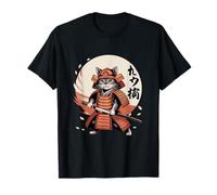Cat Warrior Samurai Haru Letras Camiseta
