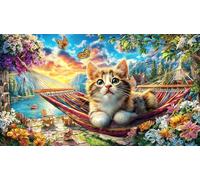 Cat-Watching-Birds-Through-Window-in-Winter 1000 Piezas Puzzle Educativo Papel Reciclado para Adultos Desafiante Idea 38x26/1000pcs