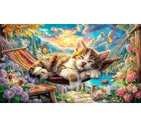 Cat-Watching-Birds-Through-Window-in-Winter 1000 Piezas Puzzle Reciclado Actividad en casa Juego Familiar Desafiante para Adultos Regalo 38x52/1000pcs