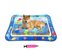 Cat Water Bed Play Mat - Alfombrilla de agua para gatos de 25,98 x 18,5 pulgadas | Pet Wâter Sensory Mats Cats Toy | Almohadilla de refrigeración inflable antideslizante con bomba | Cama interactiva