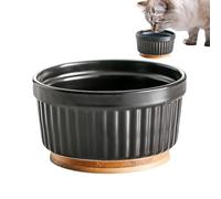 Cat Water Bowl, Dog Bowls, Thermostatic Heating System, Sturdy Ceramic Material Dog Feeder, Heated Dogs Feeding Dish for Outdoor Pets in Winter, 4.72 x 2.56 Inches