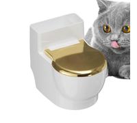 Cat Water Bowl | Raised Toilet Design Anti-Spill Stainless Steel Pet Dish, Non-Skid Base Drinking Feeder For Cats, Small Dogs And Puppies, Practical Indoor Accessory Home Bathroom Kitchen Living Room