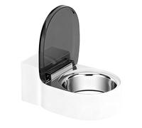 Cat Water Bowl - Toilet-Shaped Raised Small Dish with Automatic Water Flow, Funny and Practical Pet Feeding Bowl for Kittens, Cats, Dogs, Home, Bathroom, Kitchen, Living Room, and Corner Use