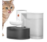 Cat Water Dispenser, Auto Pouring Design Water Feeder, 3L Capacity Cat Waterer Bowls, Large Drinking Area for Indoor Animals, Automatic, Easy Refill, 1 pieza, White, Refills