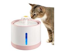 Cat Water Fountain, 2L Puppy Water Dispenser with LED Water Levels Window, recargables Dogs Drinking Water Bowls, Auto Watering Dish Supplies for Cats, Dogs, Multiple Pets