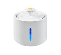 Cat Water Fountain, 2L Puppy Water Dispenser with LED Water Levels Window, recargables Dogs Drinking Water Bowls, Auto Watering Dish Supplies for Cats, Dogs, Multiple Pets