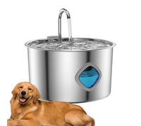 Cat Water Fountain, 3,2 L Drinking Dispenser, Stainless Steel Bowl, Automatic Sturdy Design, Easy Clean Refillable, Ideal para interiores grandes medianos pequeños perros Kitten Feeding Watering, 8,27