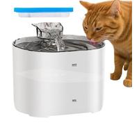 Cat Water Fountain, Automatic Pet Waterer, 7.36x6.42x5.63 Inches Multi Layer Dispenser Filtered Dog, Quiet Circulating Cat Drinking Bowl for Indoor Home Travel and Short Trips