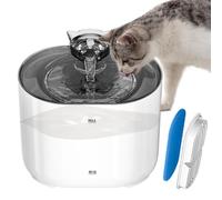Cat Water Fountain, Automatic Pet Waterer, Multi-Layer Filtration System, Quiet Continuous Flow, Ideal for Cats and Dogs, Indoor Use, Travel, Short Trips, Outings, 6.42x5.63in