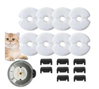 Cat Water Fountain Filters, Safe Adjustable Replacement Filter Parts for Pet Drinking Dispensers, Purifying Circulation System for Indoor Outdoor Home Use, Cats Dogs Small Animals