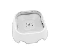 Cat Water Fountain, Floating Water Bowl Dispenser, 8.86x8.86x3.15inch, Spill-Proof Pet Feeder, Non-Slip Base Design, Ideal for Kitten, Hamster, Bunny, Puppy, Small Animals, White