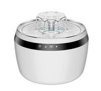 Cat Water Fountain, Fuente de Agua Inteligente for Gatos de 2 litros, de Acero Inoxidable, con Pantalla táctil, Temperatura Ajustable automáticamente y dispensador de PP for Mascotas.,for Cats(White)