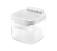 Cat Water Fountain, Pet Drinking Fountain, Automatic Circulating Dog Watering Container, Easy to Clean, Silent Drinker, 7.09x7.09x6.1in, Ideal for Kitten, Puppy, Indoors, White