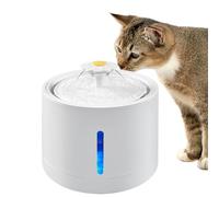 Cat Water Fountain, Puppy Water Dispenser, Multiple LED Water Levels, Rechargeable Water Bowl with Visible Water Design 7.09x7.09x7.28 for Multiple Pet Households (1 Piece)