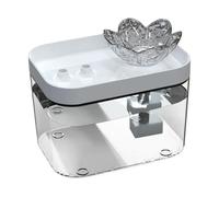 Cat Water Fountain, USB Rechargeable Silent Filter Dispenser with Automatic Circulation System, Fresh Flowing Pet Drinking Fountain for Indoor Cats Kittens and Small Dogs at Home or Apartment Use