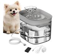 Cat Water Fountain - Water Fountain For Cats | Automatic Dog Waters Fountains | 1.8L Clear Kitten Drinker For Pet Parents Animal Lovers Home Office Bedroom Living Room Study Shelters Daily Routine
