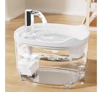 Cat Water Fountain with Triple Filtration & Ultra Quiet Pump with Large Capacity Tank Cat and Dog Fountain(White)