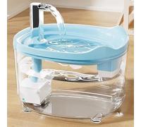 Cat Water Fountain with Triple Filtration & Ultra Quiet Pump with Large Capacity Tank Cat and Dog Fountain(Blue)