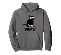Cat What? Funny Black Cat with Knife Men Women Sudadera con Capucha